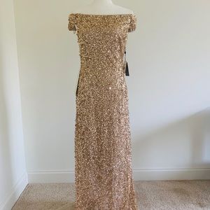 Adrianna Papell off shoulder long dress size 2